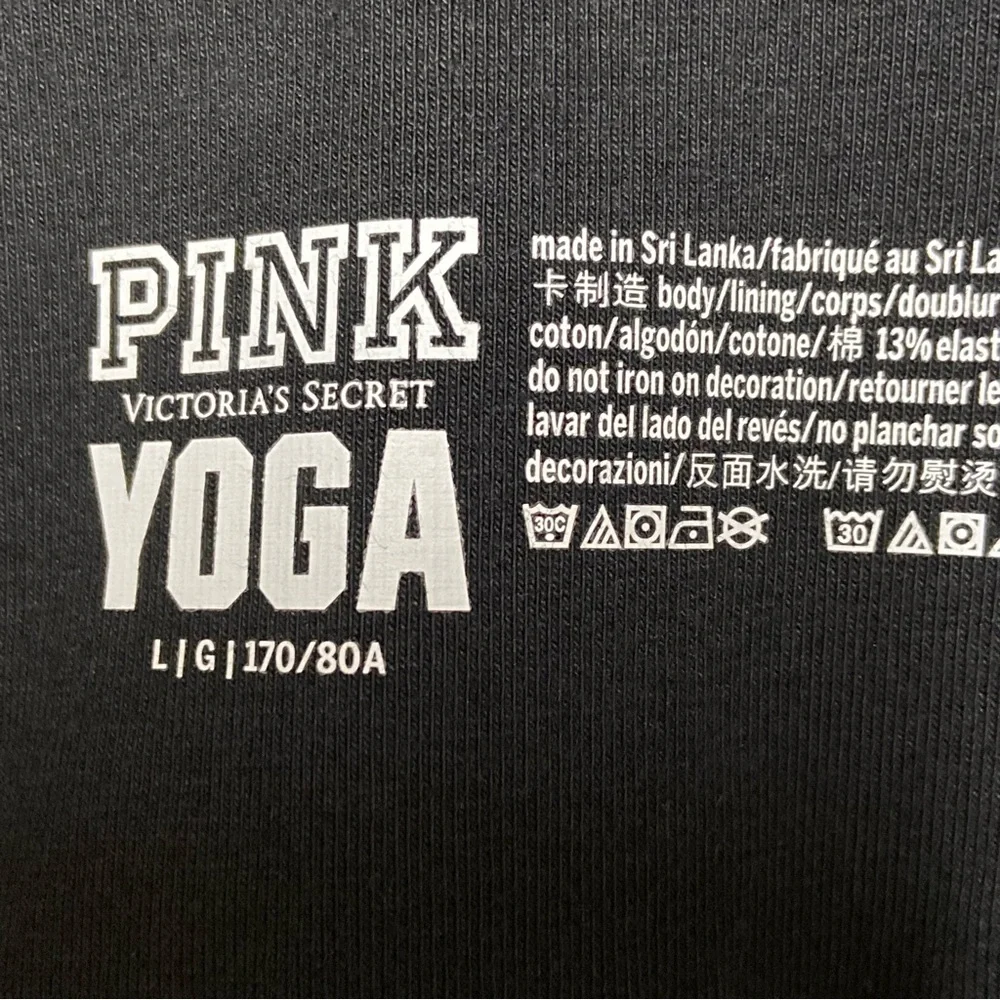 PINK VS COLOR BLOCK LEOPARD CAMPUS CREW PULLOVER W/ BLING LEOPARD YOGA LEGGINGS - Picture 9 of 10